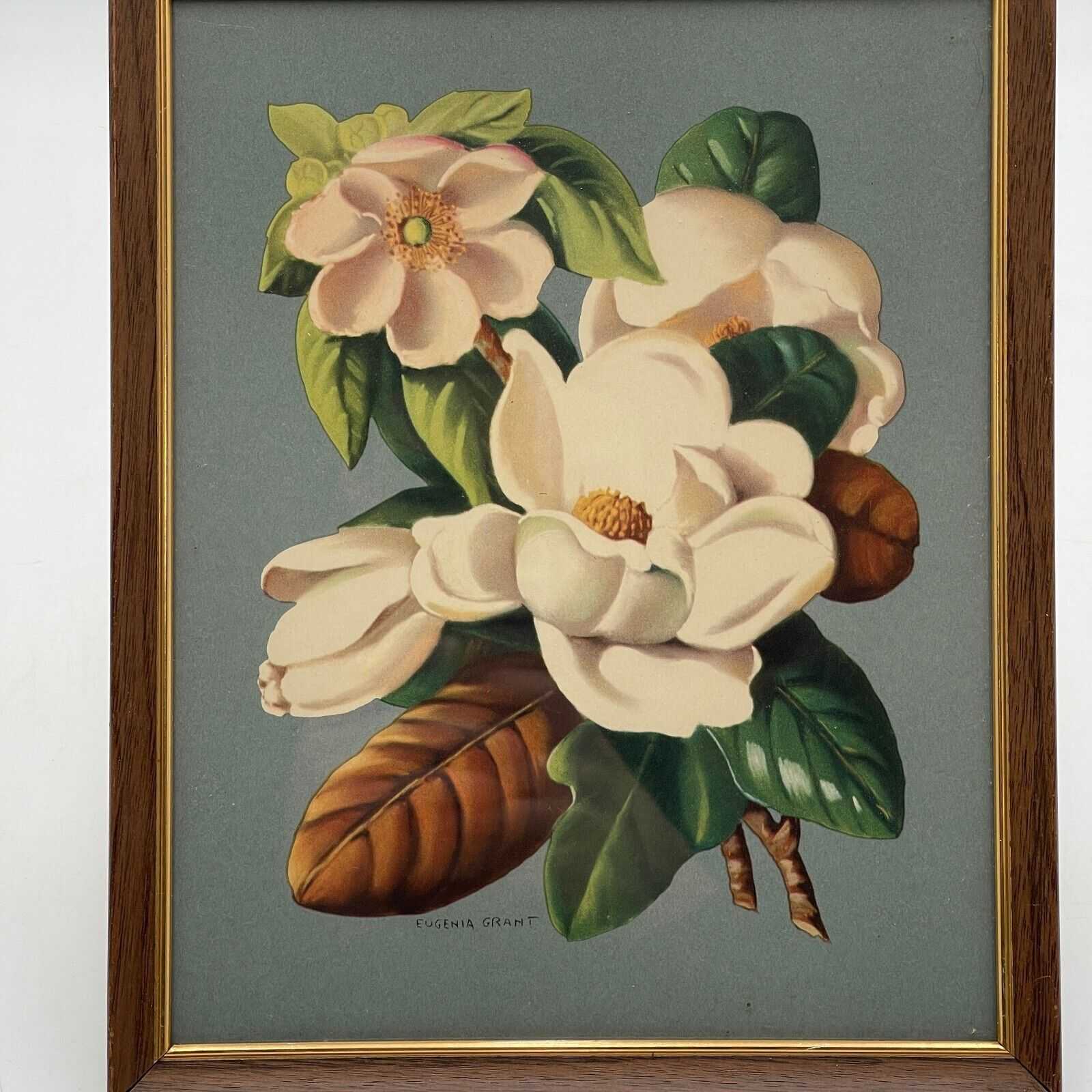 10x8 Eugenia Grant Art Piece Beautiful Pastels Floral Framed