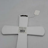 12in Wood Cross Hanging Wall Decor White Blue Flowers Faith NWT