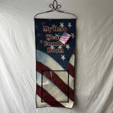 13x20in Wall Hanging Tapestry American Flag Combat Hero Military Memorial NWT