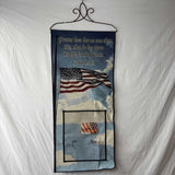 13x20in Wall Hanging Tapestry American Flag Life for Friends Military Memorial