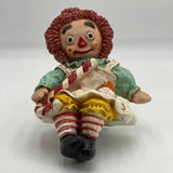 1969 & 1971 Raggedy Ann AND Ragedy Andy Shelf Sitters Set Universal Statuary