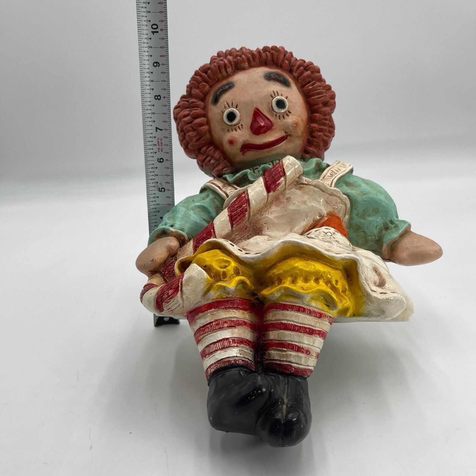 1969 & 1971 Raggedy Ann AND Ragedy Andy Shelf Sitters Set Universal Statuary