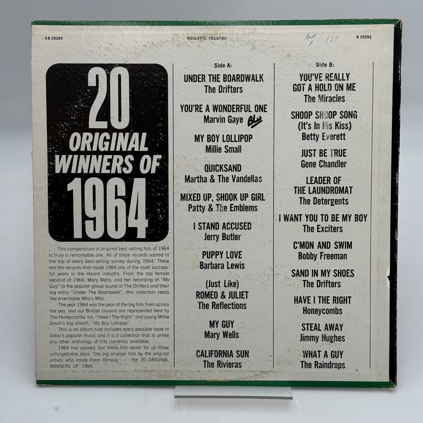 20 Original Winners Of 1964 - Roulette R 25293 Vinyl LP