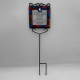 22in Metal Black Yard Stake Stained Glass Sign You Will Be Remembered Memorial