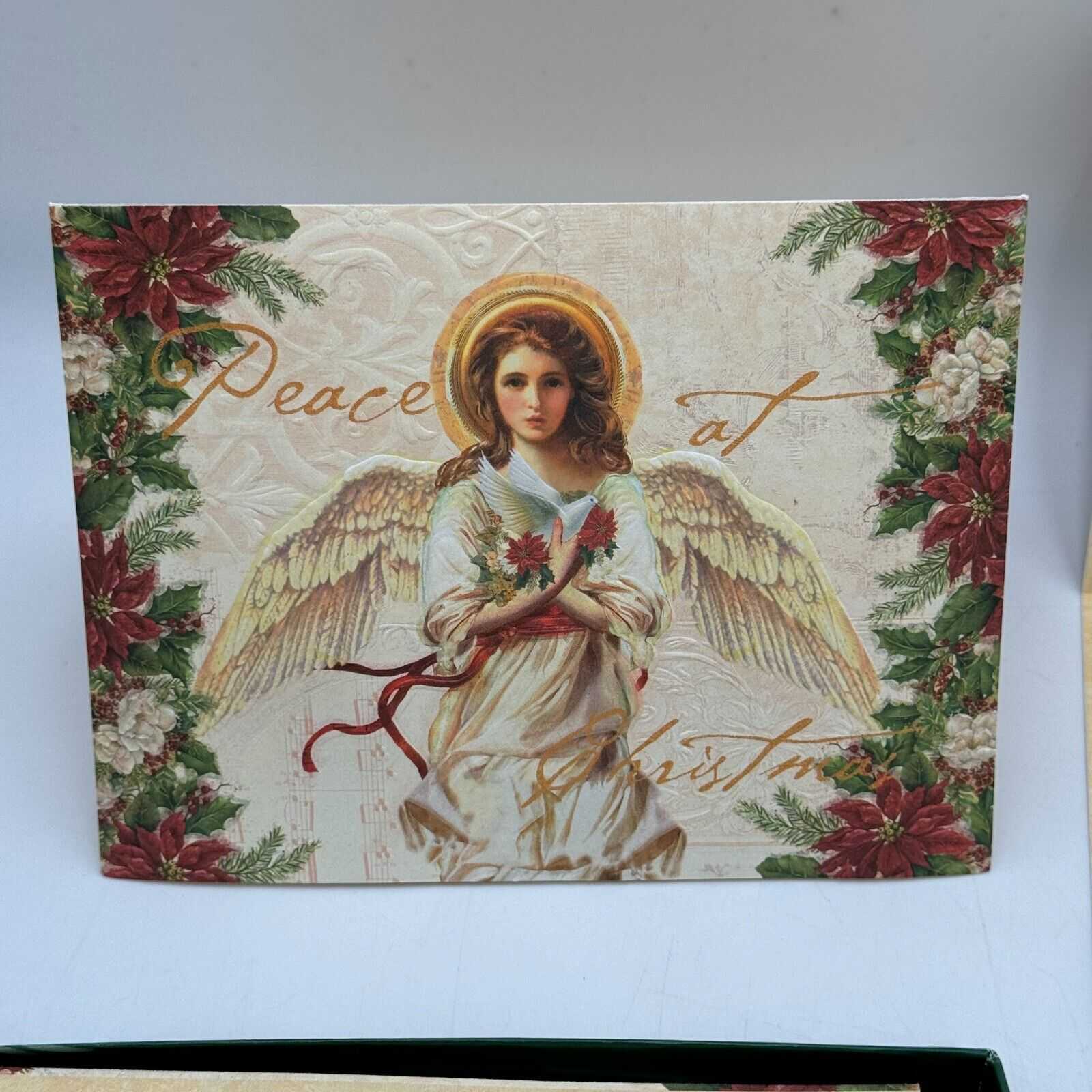 4 Boxes of 12 (48) Embossed Cards & Envelopes Christmas Peace Angel Holiday NIB