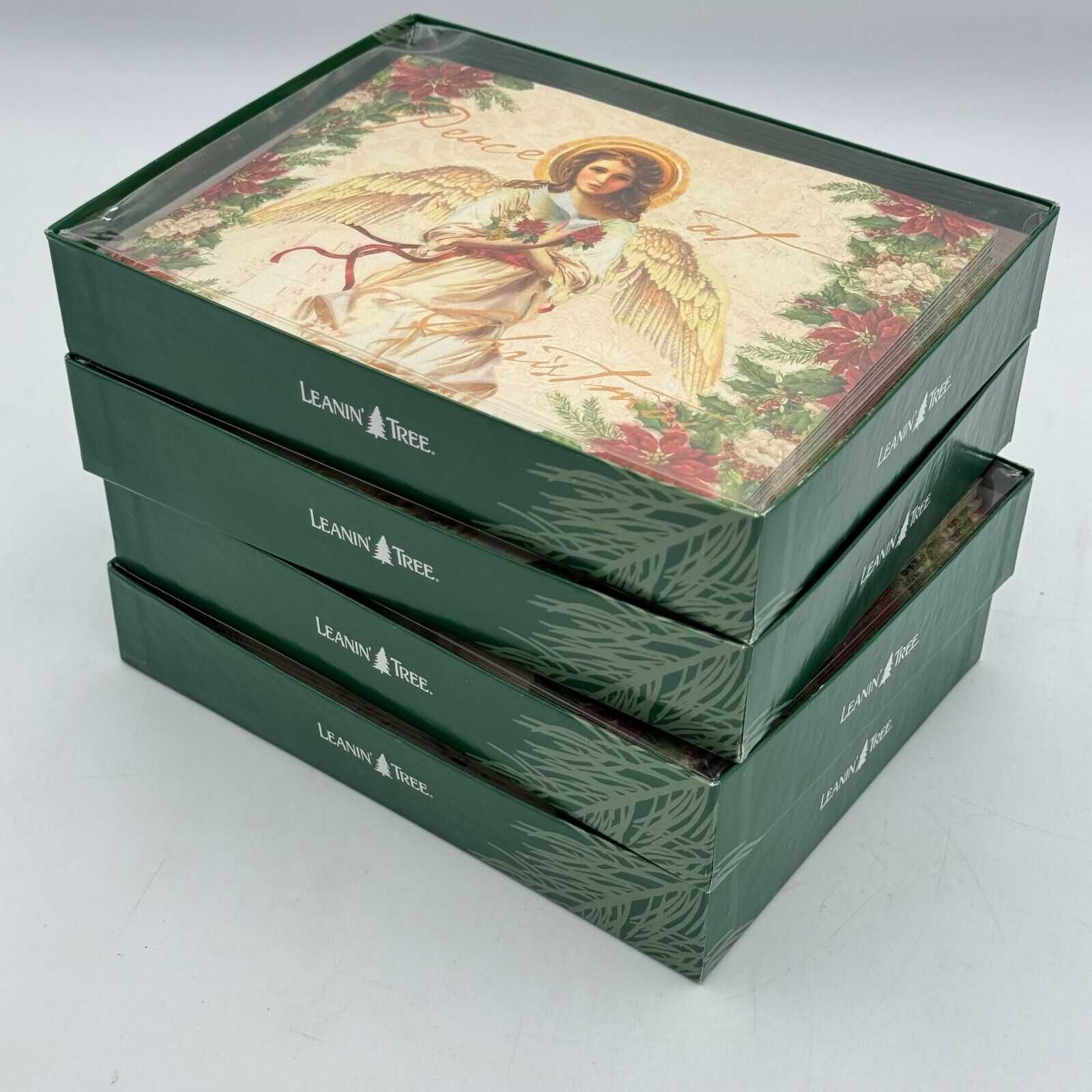 4 Boxes of 12 (48) Embossed Cards & Envelopes Christmas Peace Angel Holiday NIB