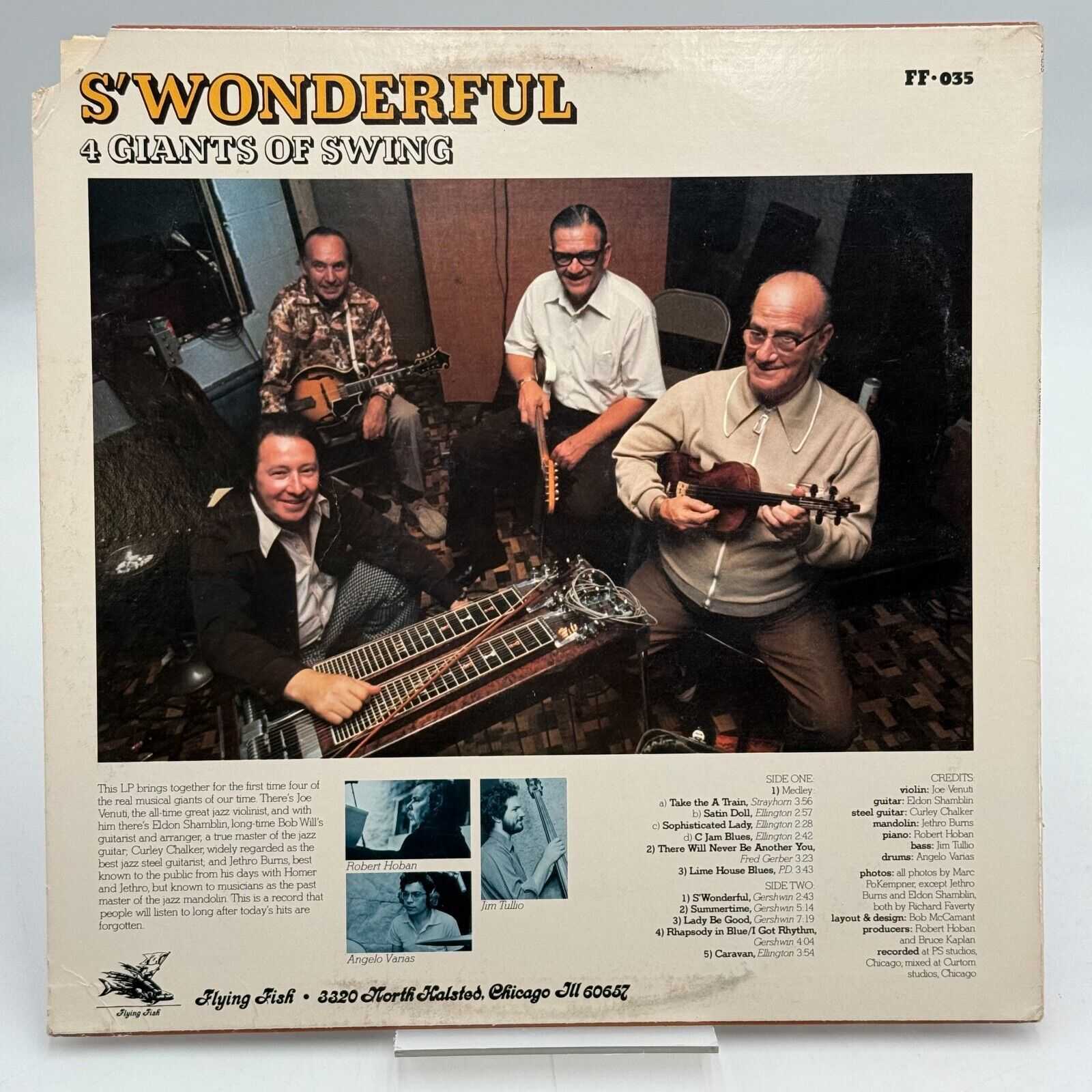 4 Giants Of Swing - S' Wonderful - 1977 Flying Fish 035 R54 Vintage Vinyl LP