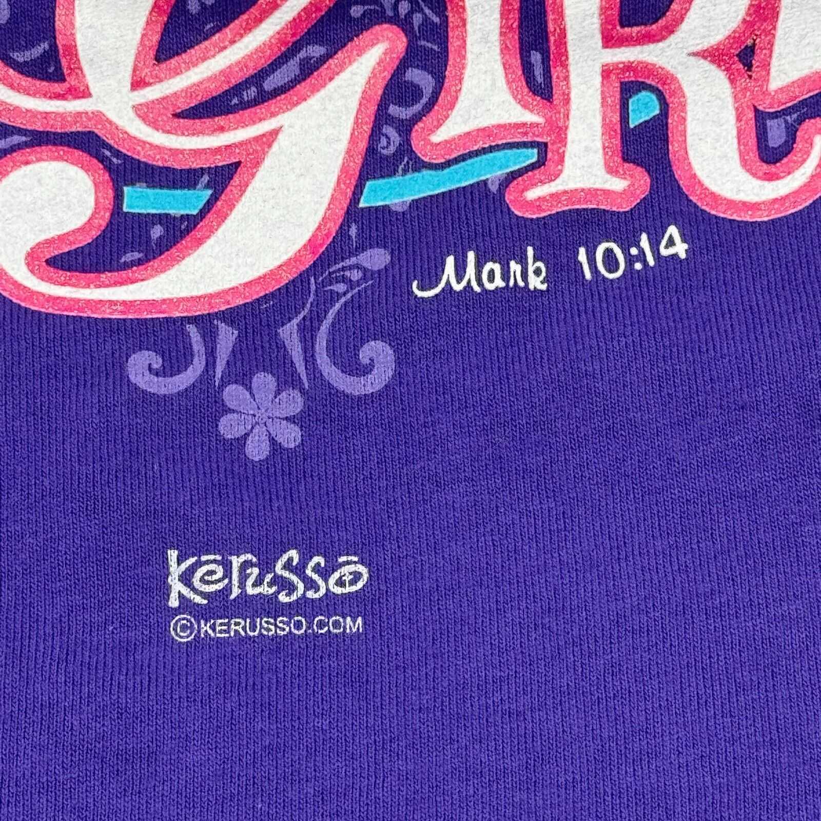 4T Toddler Kerusso Purpl God’s Girl Mark 10,14 Christian Kids T-Shirt NWT