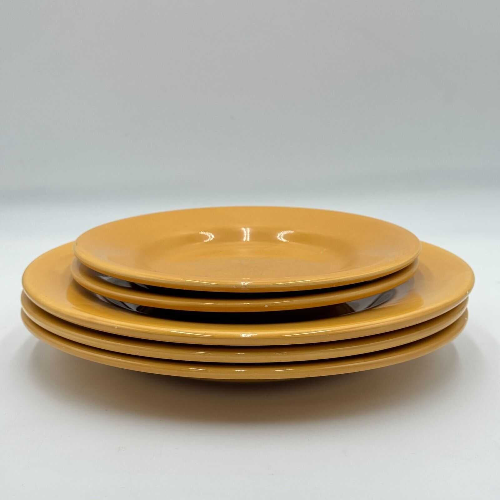 5 pc Set HD Designs Yellow Dinnerware 2 8.5in Salad & 3 11in Dinner Plates