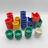 50pc Set Restaurant Ramekin Plastic Sugar Caddies & Sauce Dipping Cups Various