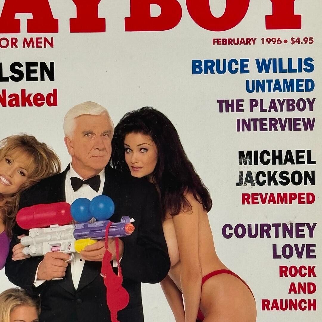 Playboy Vintage 1996 Leslie Nielson Bruce Willis Michael Jackson Courtney Love