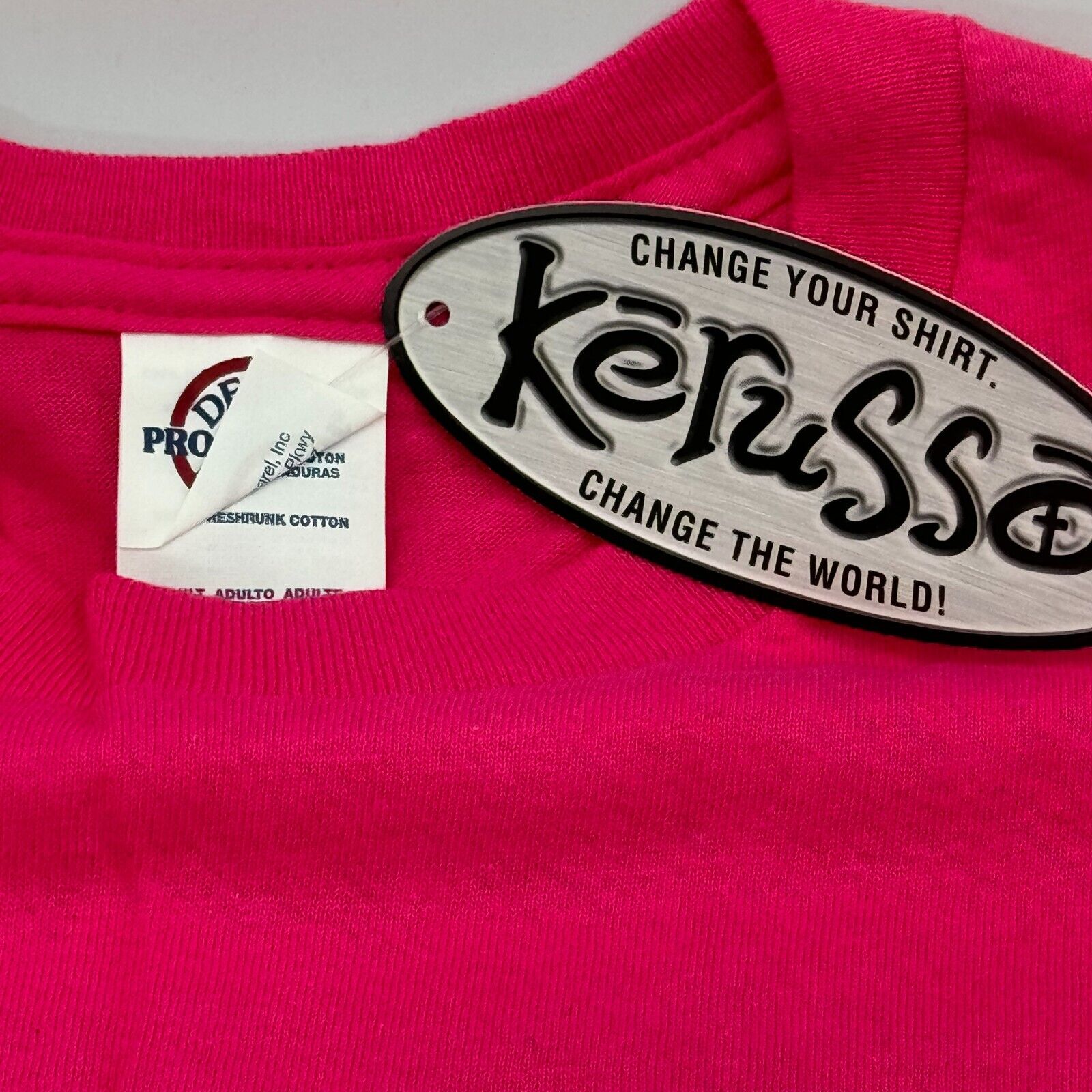 Kerusso Pink Heart Jesus + Me Romans 8,38-39 Christian T-Shirt Adult Size M NWT