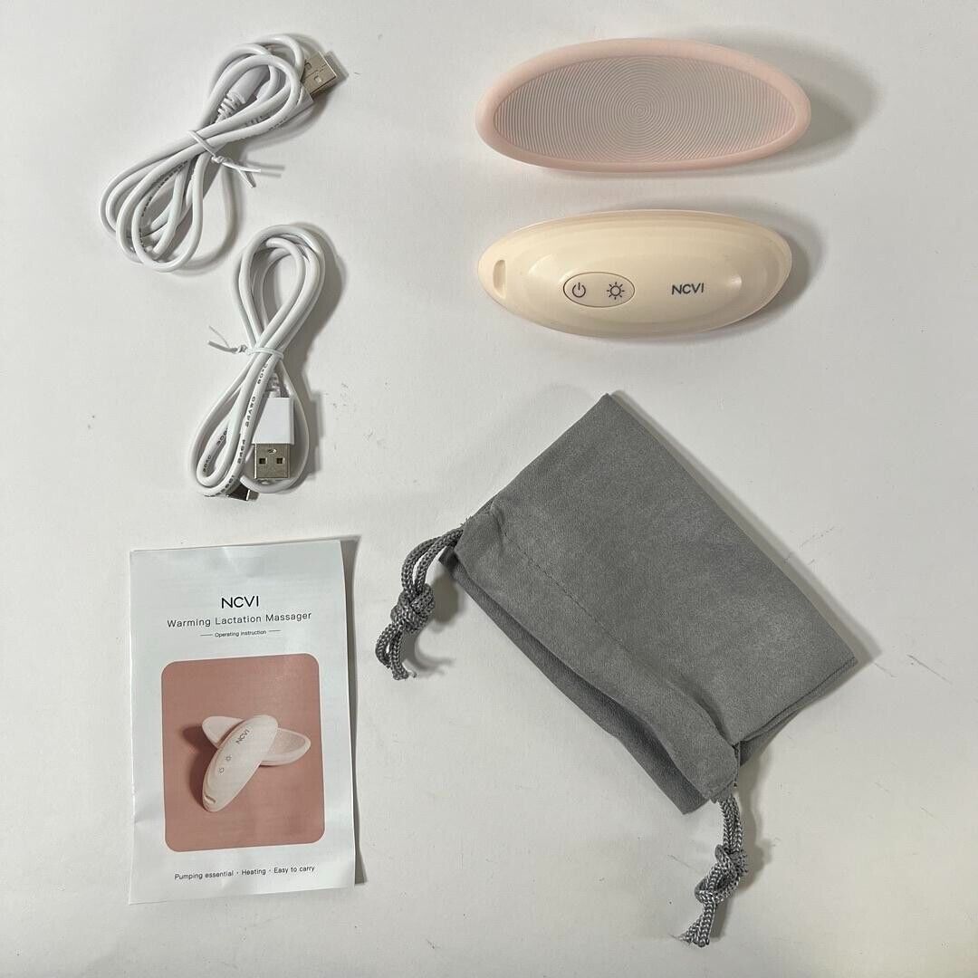 NCVI 2 Pack Ergonomic Silicone Battery Powered Warming Lactation Massager