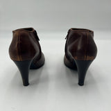 J. Crew Kingston Ankle Boot Chocolate Brown Italian Leather 3 inch Heel Size 6.5