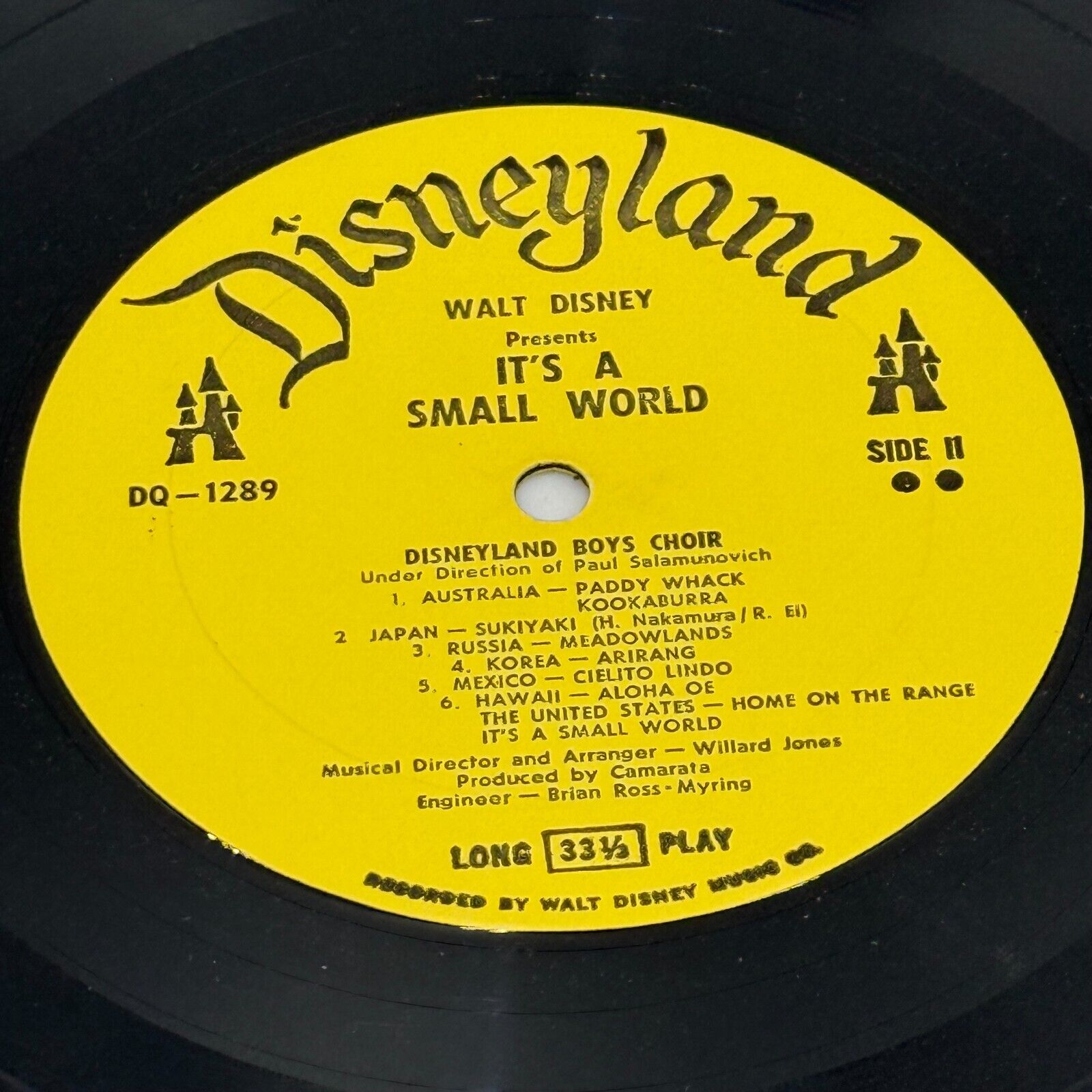 It's A Small World 18 Favorite Folk Songs 1965 Vinyl Album Disneyland Boys Choir