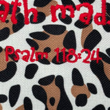 Leopard Print & Red Large Tote Bag with Mathching Coin Purse Zippered Psalm NWT