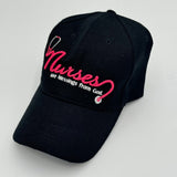 Nurses Are A Blessing From God Black Pink Adjustable Hat Christian Cap NWT