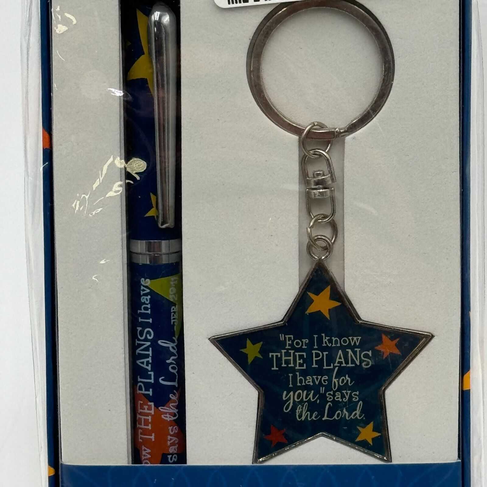 Graduation Gift 3 Sets Fancy Pens & Keychains + 3.5x5.5 Wood Plaque God’s Plan