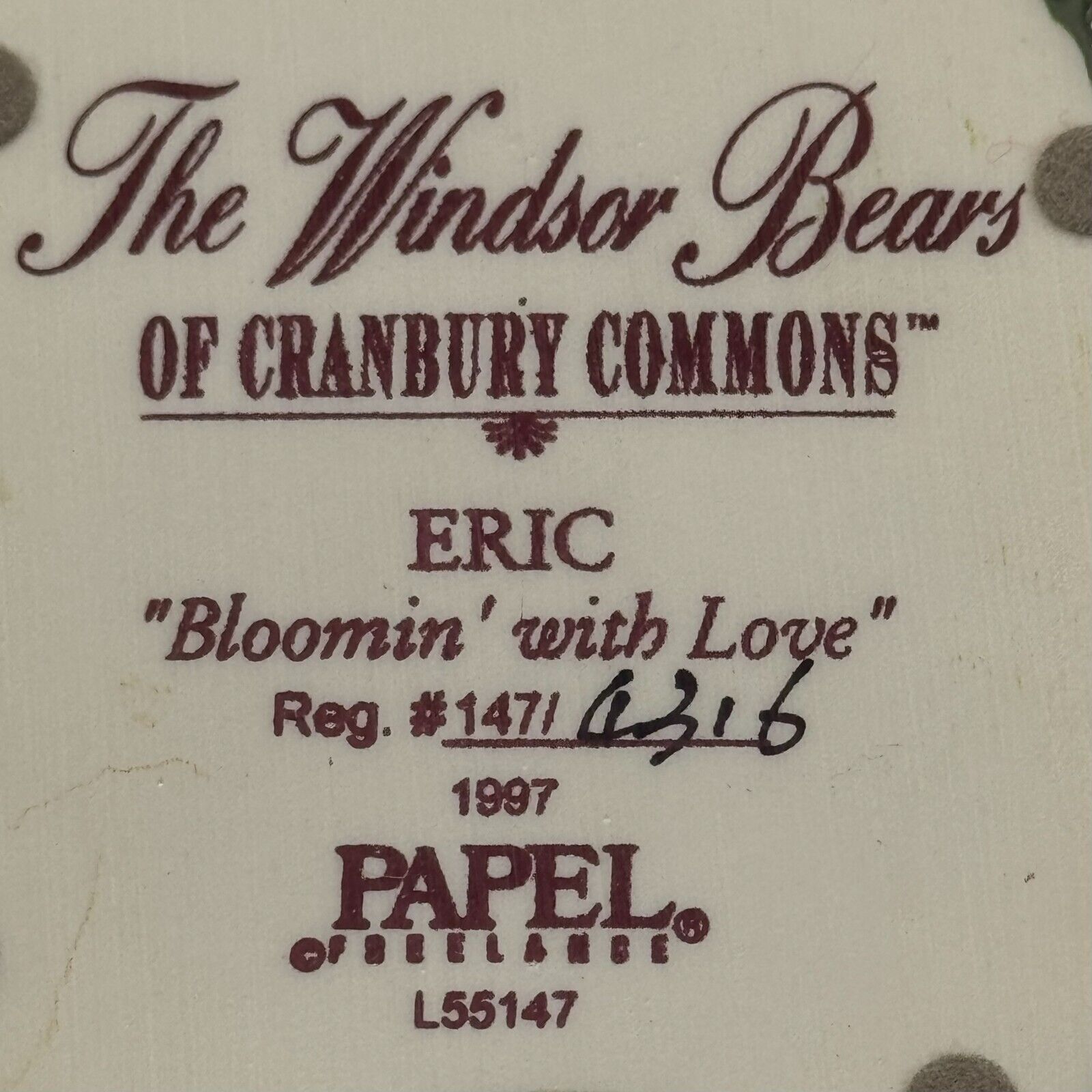 2 Windsor Bears Arnold Breakin Par Eric Bloomin’ With Love Garden Golf Cranberry