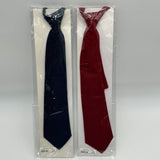 2 pack 14in Adjustable Ties Red Navy Blue Easy Hook On Classic Dress Tie Sealed