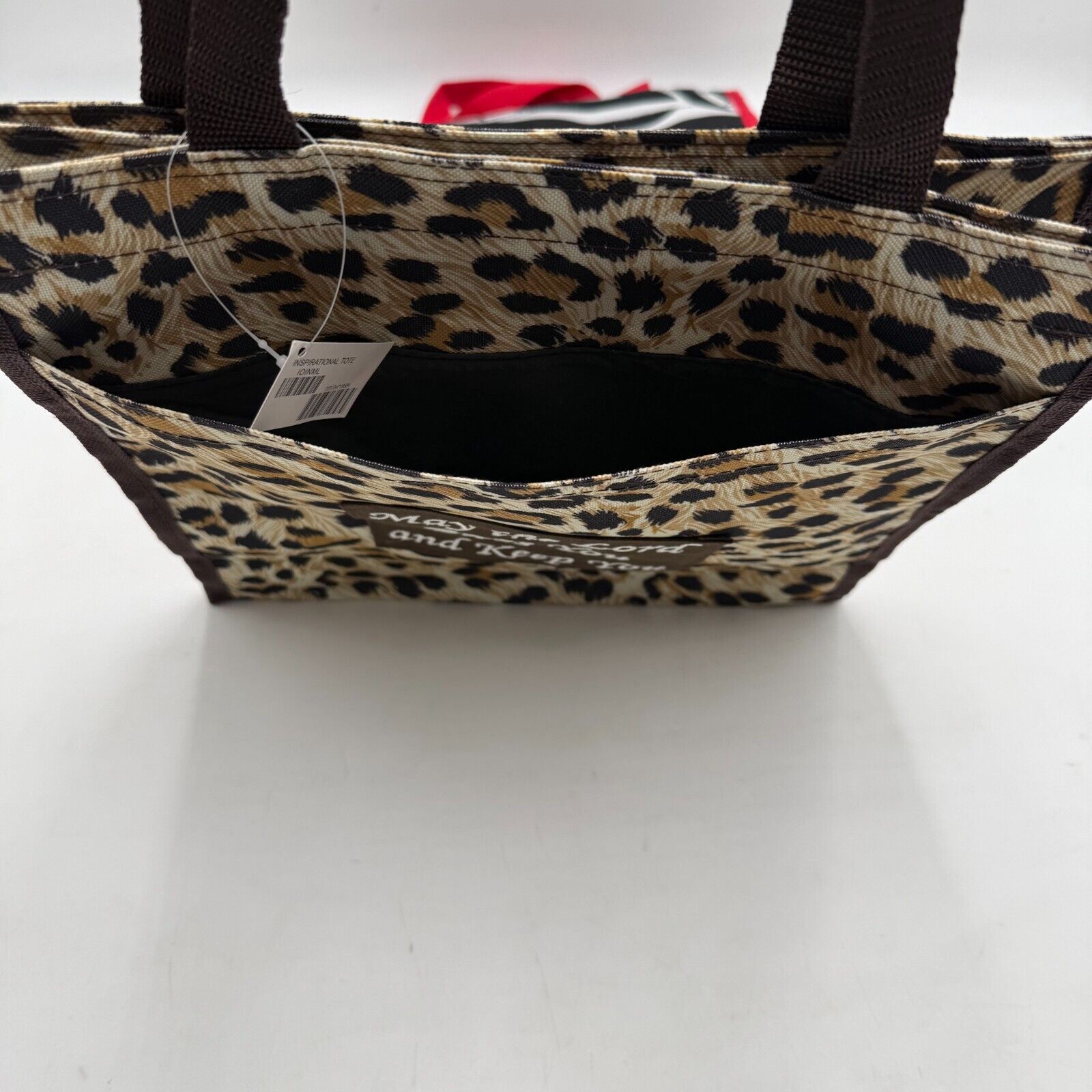 3 Sets Of Animal Printed Zip Tote Bags Matching With Mini Pouches NWT 12x12x5in