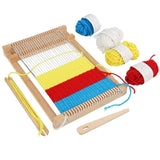 Wooden Weaving Loom Machine Kit Adjustable Small Frame Educational Weave Tool