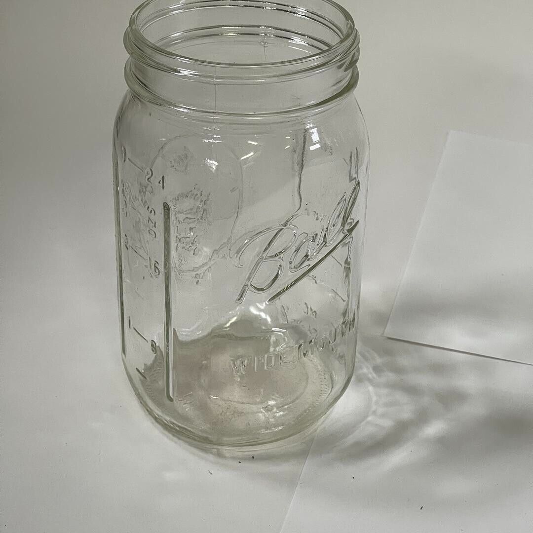 Ball Clear Wide Mouth Measuring Mason Jars No Lids