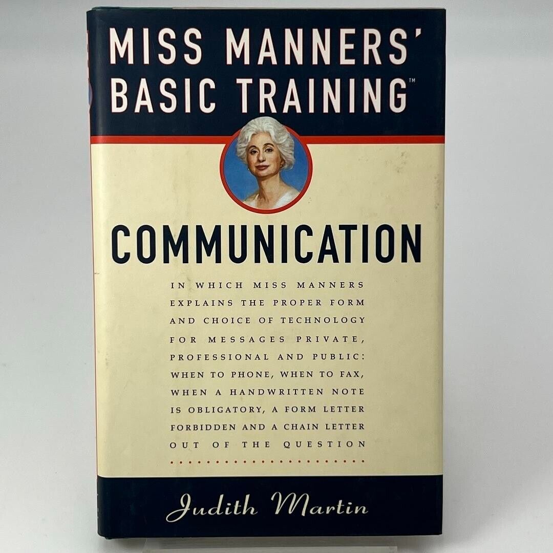 Miss Manners Basic Training by Judity Martin Vintage 1997 hardcover