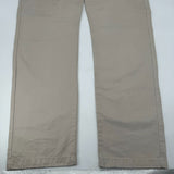 Calvin Klein Mens Herringbone Straight Flat Front Chino Pants Tan Size 36x32