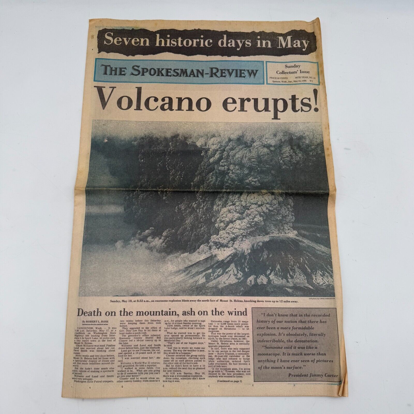 7 Issues Spokane Review Newspaper St. Helens Eruption Historic Souvenir 1980