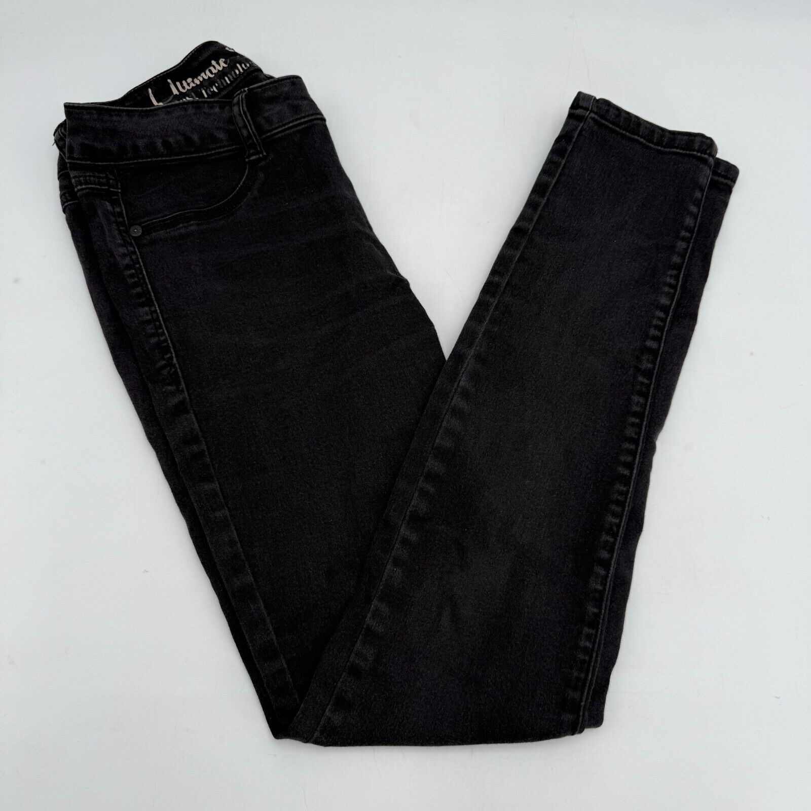 2 Pair Womens Black Denim Jeans Levi’s Skinny High Rise & Rewash Stretch Size 28