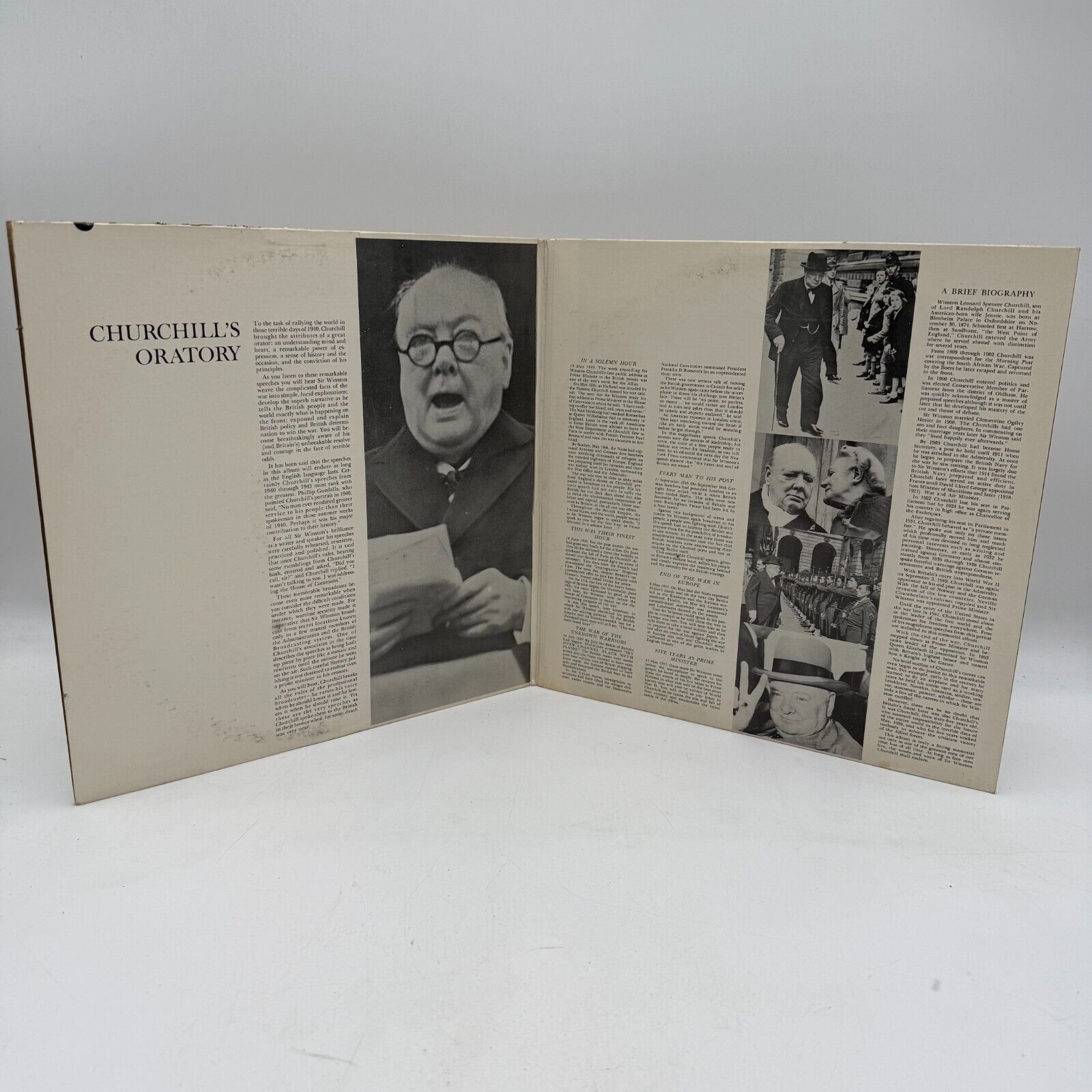 SIR WINSTON CHURCHILL FAMOUS WARTIME SPEECHES 2-record set Capitol Records