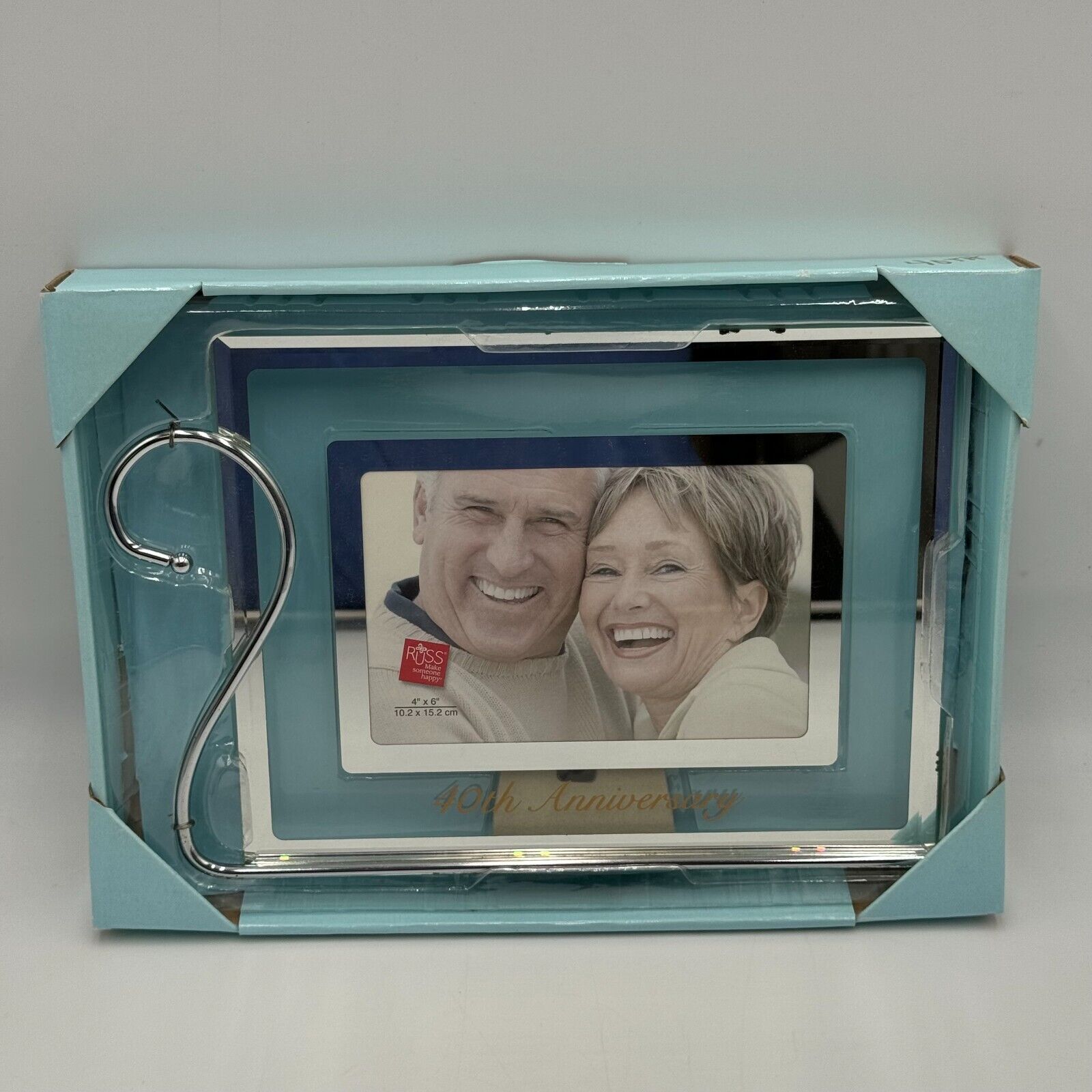 Silver Metal Glass 4x6 Picture Frame 40th Wedding Anniversary Photo Reflections