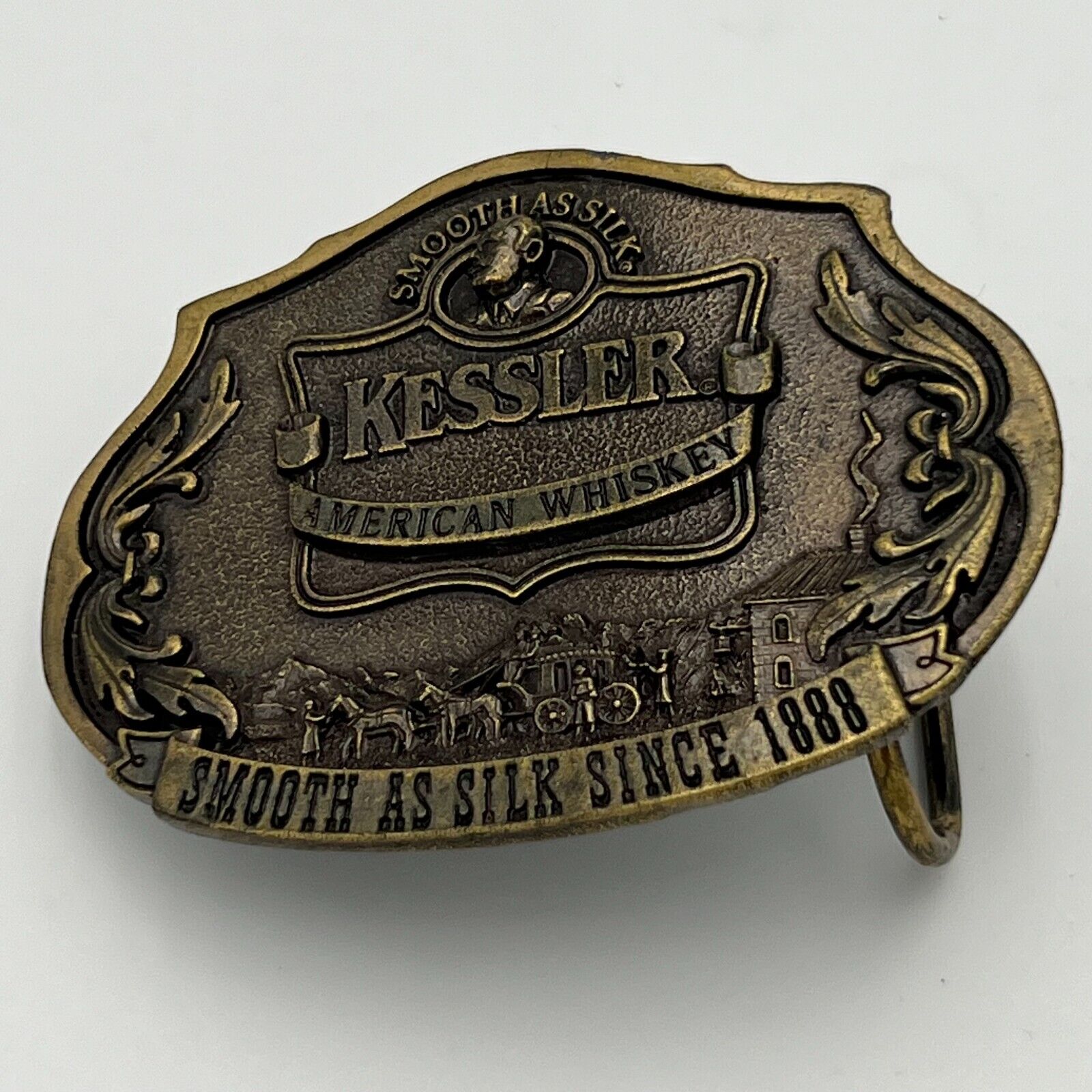 Vintage Belt Buckle Kessler American Whiskey Limited Edition 1993 Made in USA