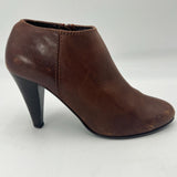 J. Crew Kingston Ankle Boot Chocolate Brown Italian Leather 3 inch Heel Size 6.5