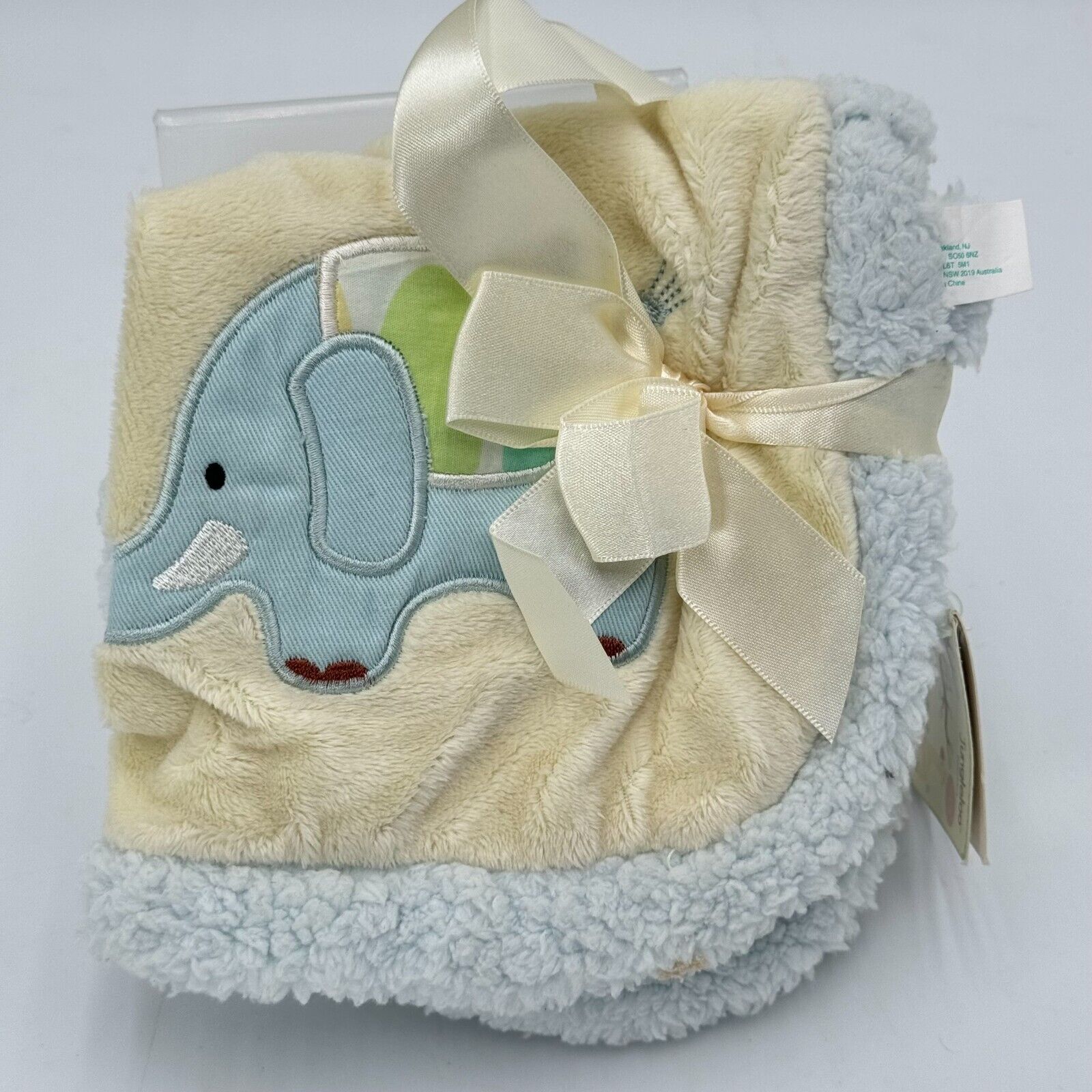 Pair of Russ Jungleloo Blankies Super Soft Mini Baby Blanket ~12x16in Elephant