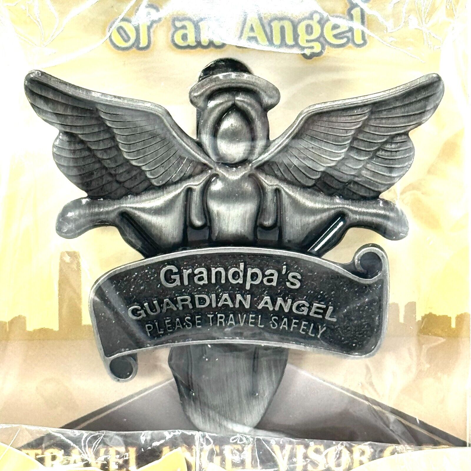 3 Pack Metal Car Visor Clip Safe Travel Gairdian Angel Grandpa Christian New