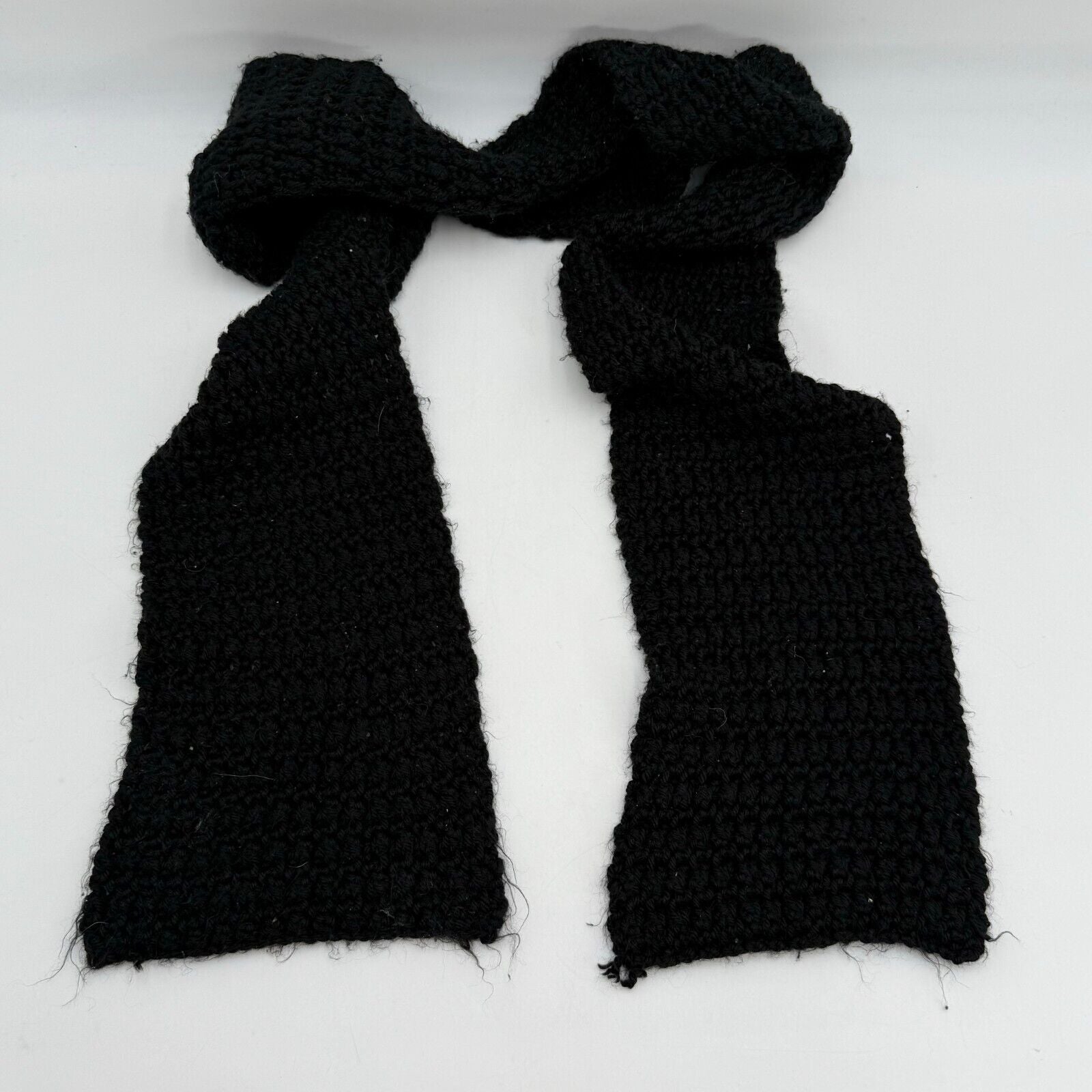 Lot of 3 Knit Scarves Heavy Winter Warm Yarn Crochet Black Color Infinity Scarf