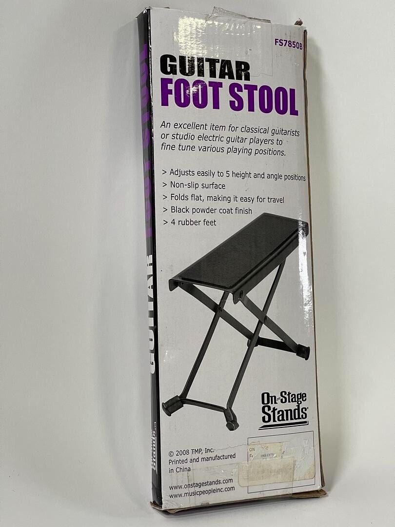 Classical Guitar Foot Stool Stand Rest Pedal Adjustable Folding Guitarist Player