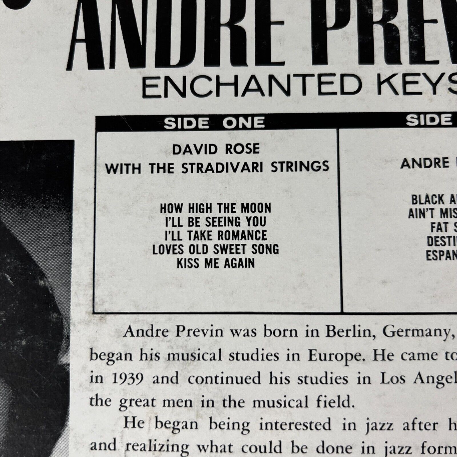 David Rose The Stradivari Strings André Previn Vibrant Strings MW124-116 Vinyl