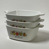 Vintage Corning Ware Spice of Life "Le Persil" Set of 3 Casseroles P-43-B 700mL