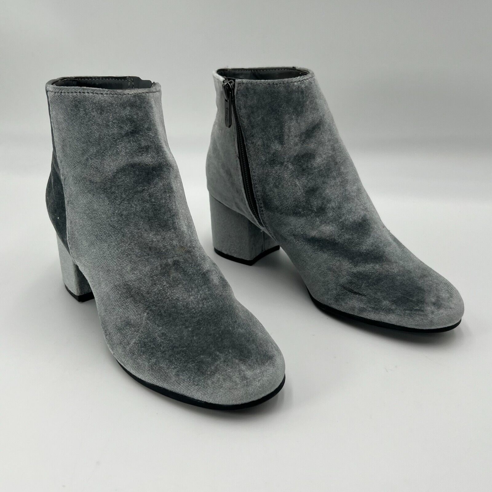 Sam Edelman Circus Womens Stylish Suede Zipper Platform Ankle Boots Grey Size 8