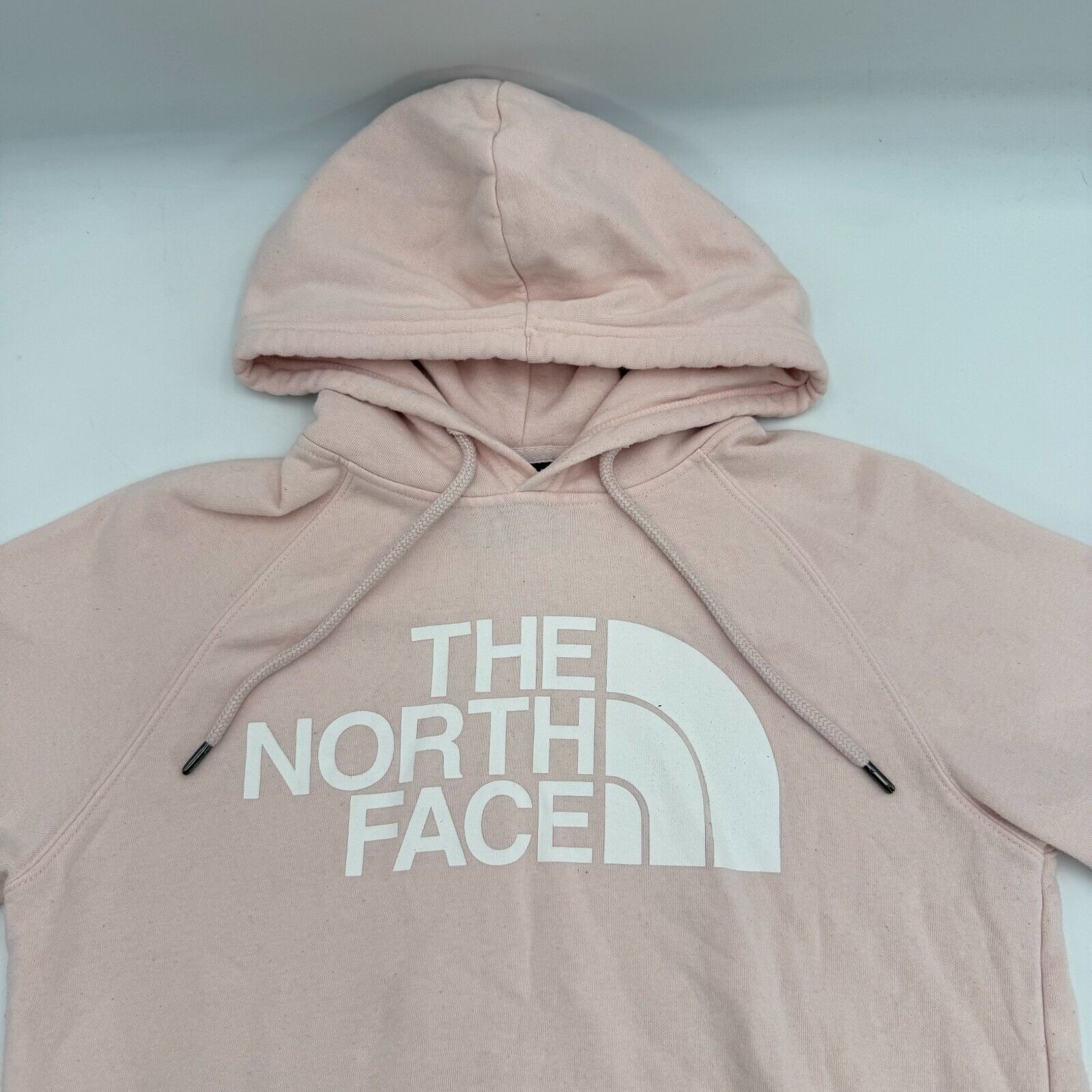 North Face Hoodie Sweatshirt Peach Salmon Pink Hooded Sweater Womens Size S