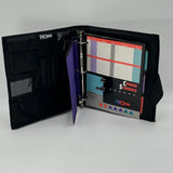 Pen-Tab Pro Black Fabric Hook & Loop Strap 3 Ring Binder Oranizer Tabs Supply