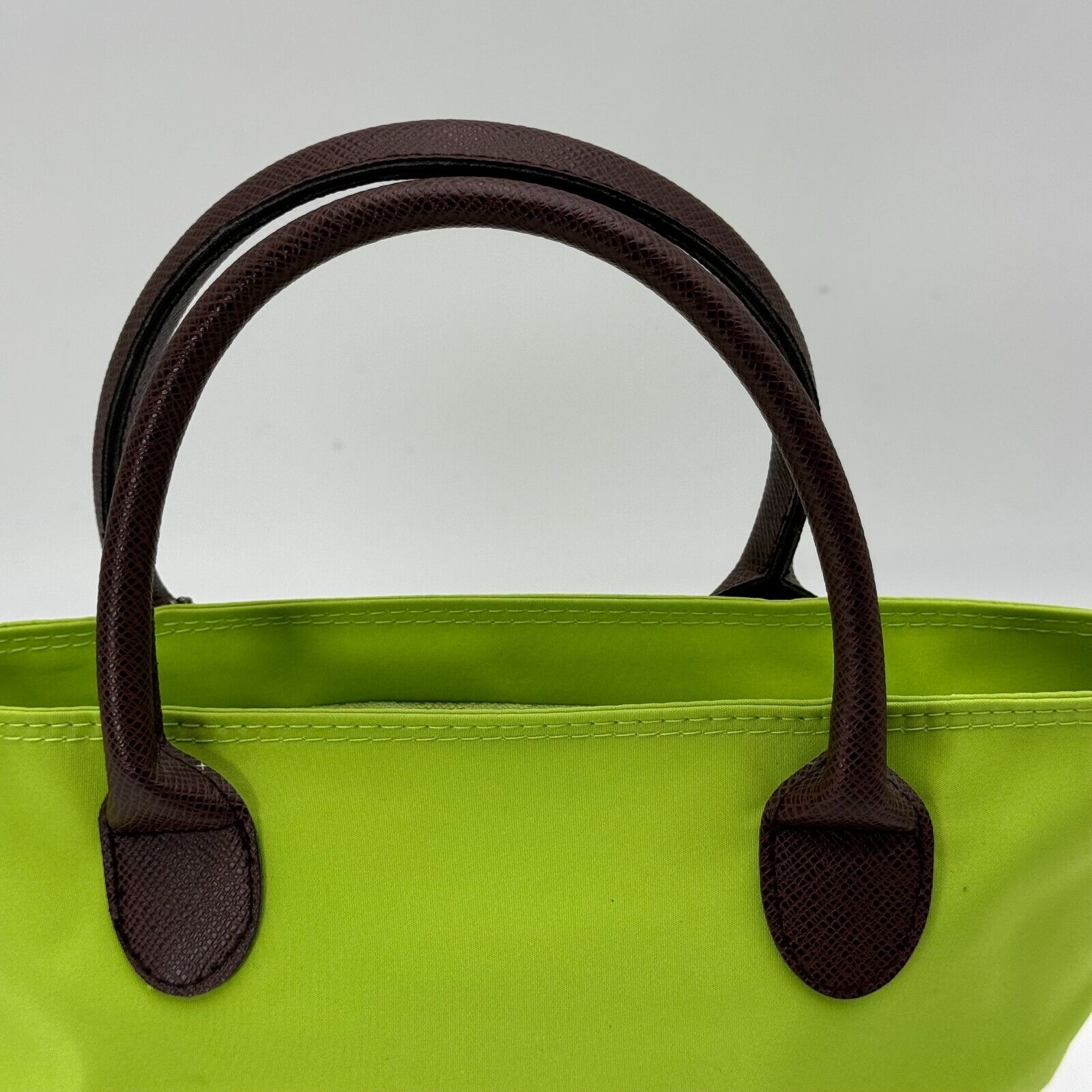 JoAnn Marie Designs Double Handle Mini Tote Purse Lime Green Brown Night Out NWT