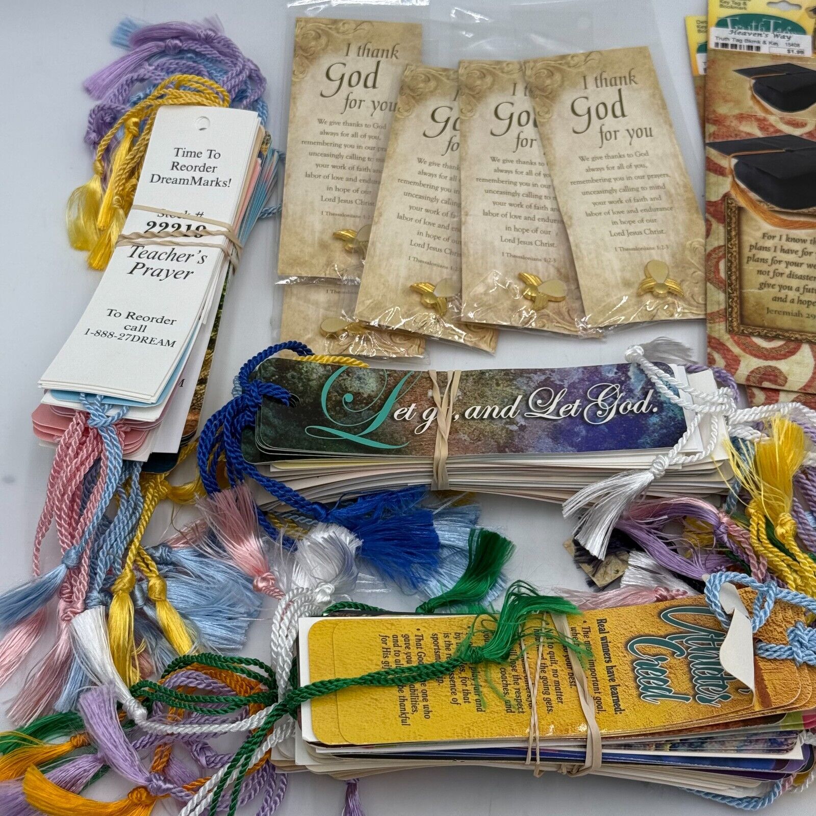 Huge Lot of Bookmarks School Reading Church Bible Verses Christian Theme Pins