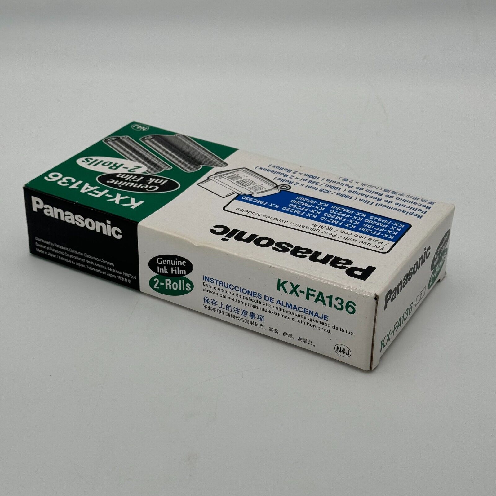 Panasonic KX-FA136 Genuine Ink Film SINGLE SEALED ROLL - One Roll Only