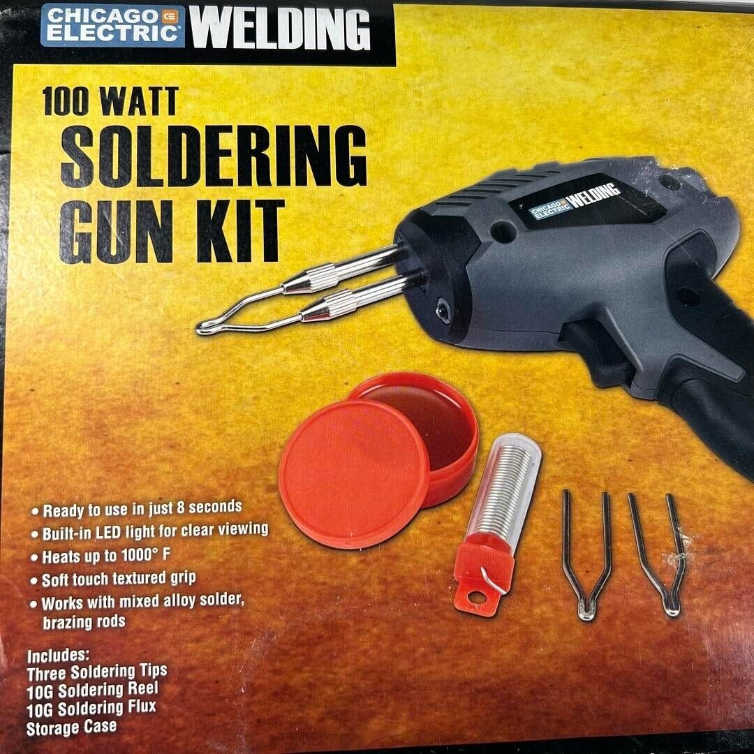 Chicago Electric Welding 100 Watt Soldering Gun Kit #64056 Intertek 3115903 NEW