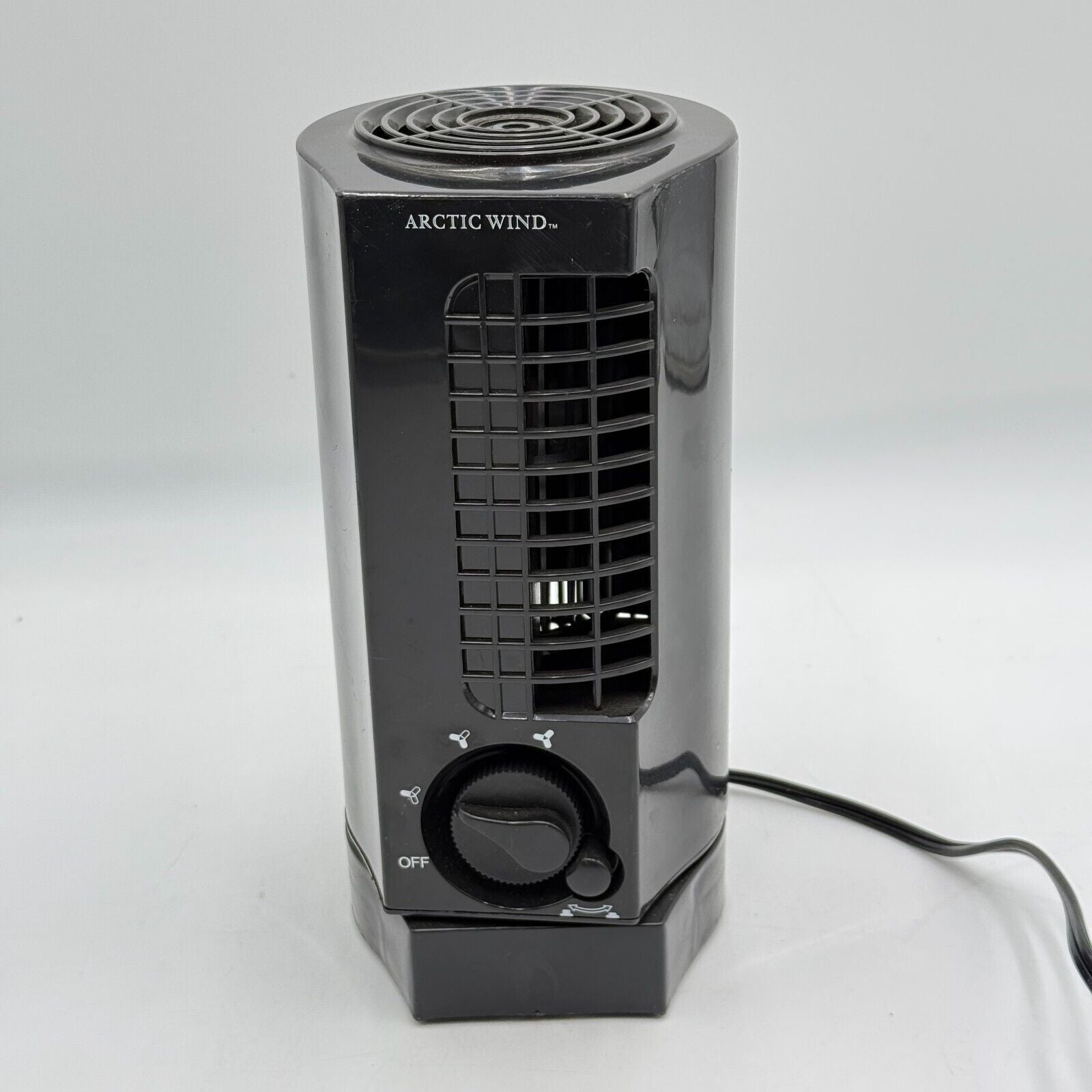 Artic Wind Black 3 Speed Motor 10in Desk Tower Fan Thermally Protected - WORKING