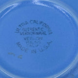 Ultra California Authentic Vernomware Kilns USA Blue Ceramic Tea Cup & Plate